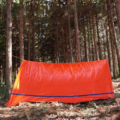 Tube Tent Survival Shelter | 2-Person Outdoor Camping Tent | Lightweight Windproof Waterproof Lifesaving Gear, Tarp Sleeping Bag Thermal Sack Blanket for Hiking