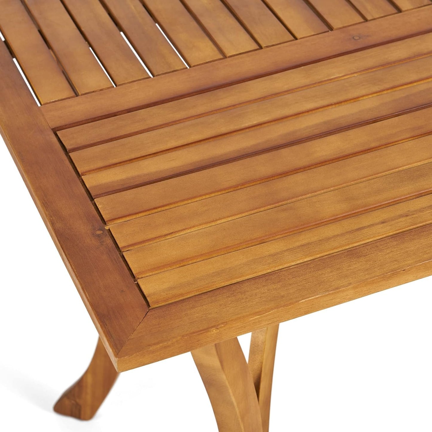 Great Deal Furniture 298194 Hestia Teak Finish Acacia Wood Rectangular Dining Table, Natural Staine