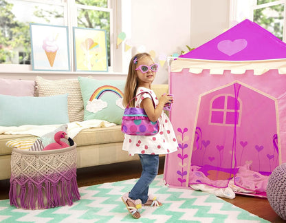 Play Circle by Battat – Princess Purse Style Set – Pretend Play Multicolor Handbag and Fashion Accessories – Toy Makeup, Keys, Lipstick, Credit Card, Phone, and More for Kids Ages 3 and Up (8 Pieces)