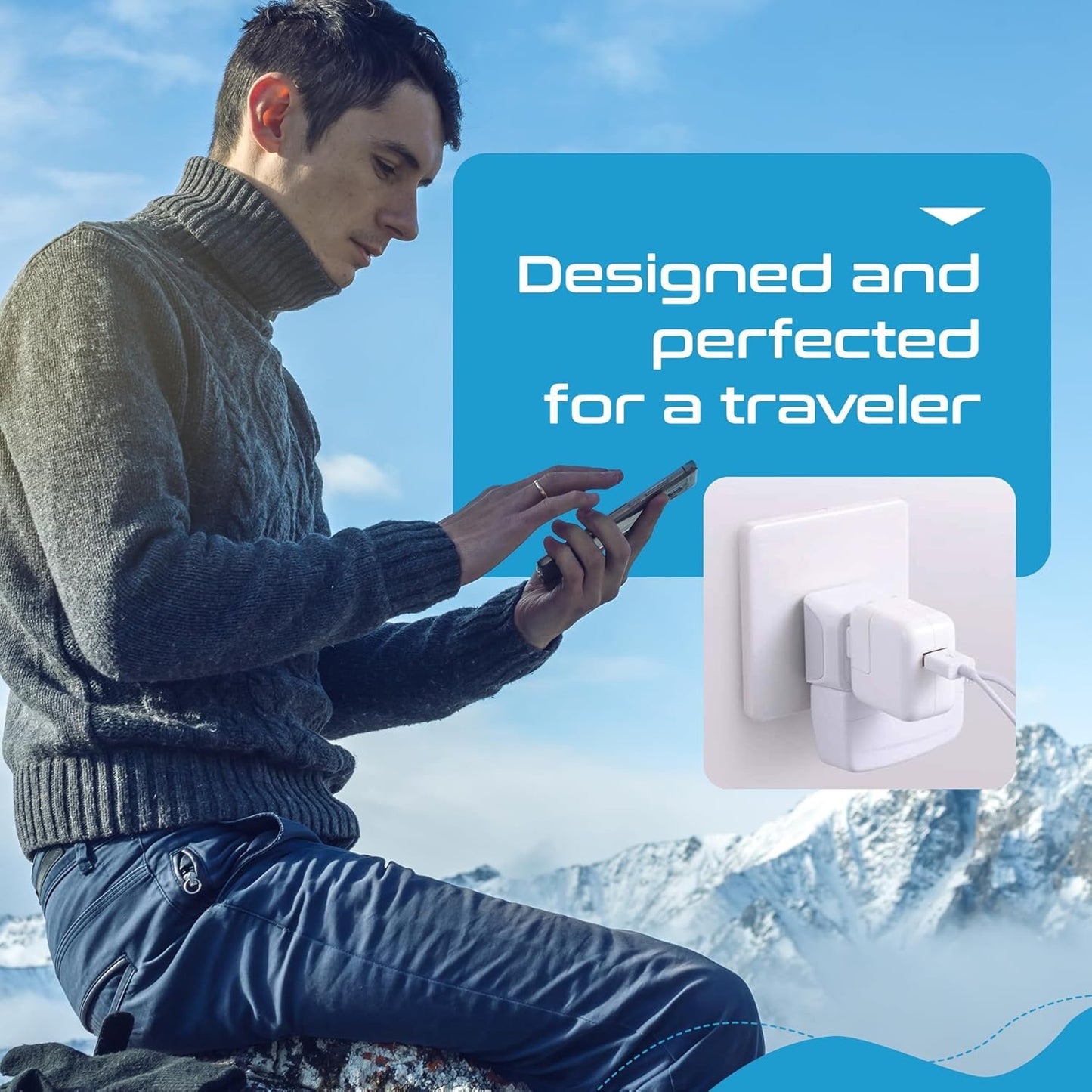 Ceptics Canada to Switzerland Travel Adapter (Type J) - Dual Input - Ultra Compact - Charge your Cell Phone, Laptops, Tablets (CT-11A, 3 Pack)