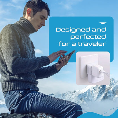 Ceptics Canada to Switzerland Travel Adapter (Type J) - Dual Input - Ultra Compact - Charge your Cell Phone, Laptops, Tablets (CT-11A, 3 Pack)
