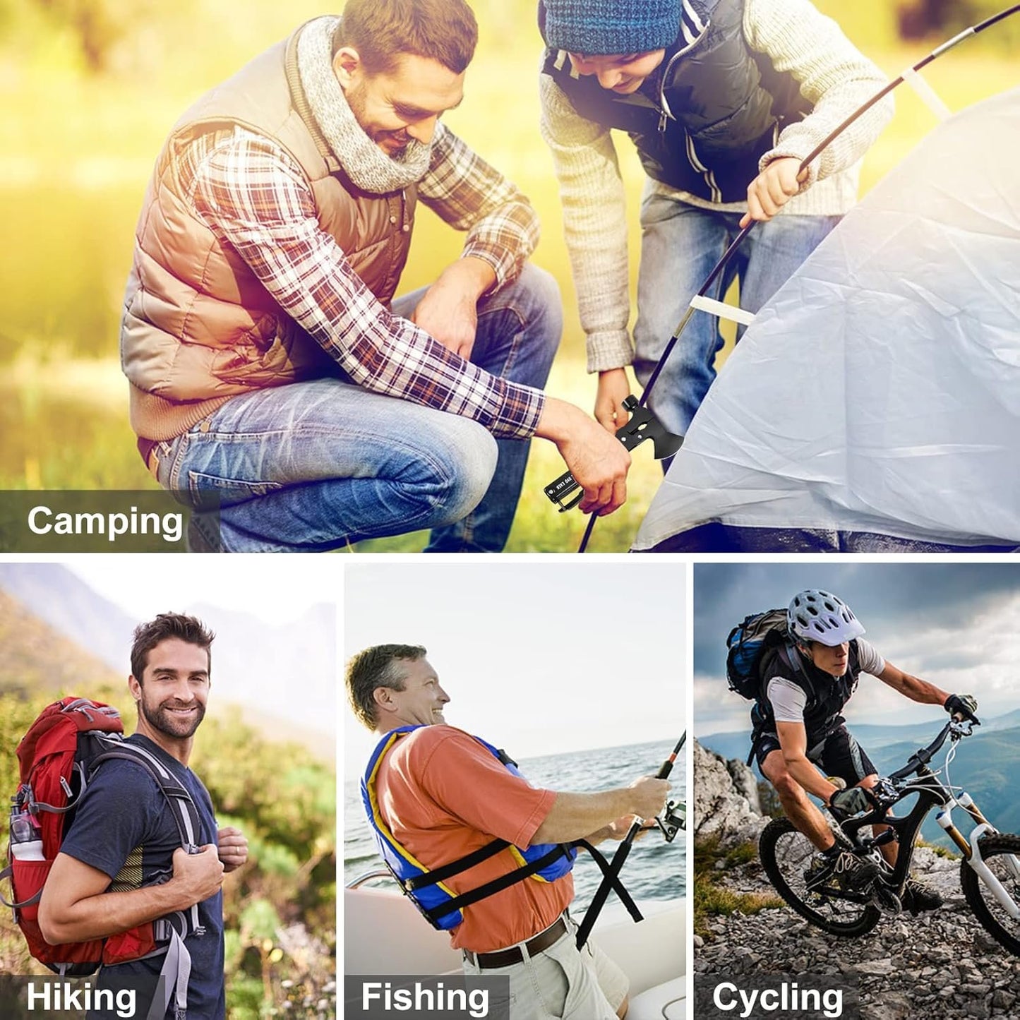 Fathers Day Gift Ideas Dad Gifts for Dad from Daughter Son Kids Wife Birthday Gifts for Men Him Husband 14-in-1 Multitool Camping Hatchet Christmas Stocking Stuffers Cadeau Homme Pour Papa