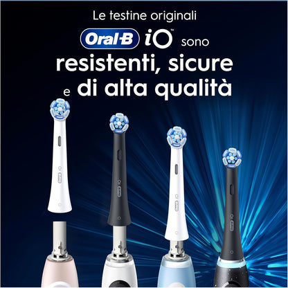 Oral-B iO Ultimate Clean Electric Toothbrush Heads, Pack of 8 Black Replacement Heads, Removes 100% of Plate, Designed for Your Oral-B IO, Fits the Letterhole