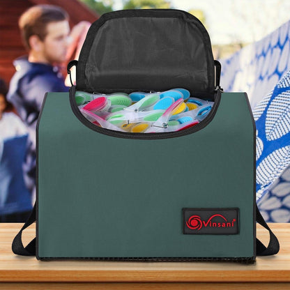 Vinsani Clothes Peg Bag Premium Zipped Waterproof Wearable Peg Storage Organiser Bag with Double Clips, Shoulder/Waist Strap Holds up to 300 Pegs Suitable for Indoor Outdoor Use â€“ Grey