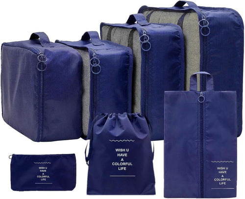 Travel Packing Cubes Set - 7-Piece Organizer for Luggage and Clothes - Perfect for Efficient Packing and Travel Organization