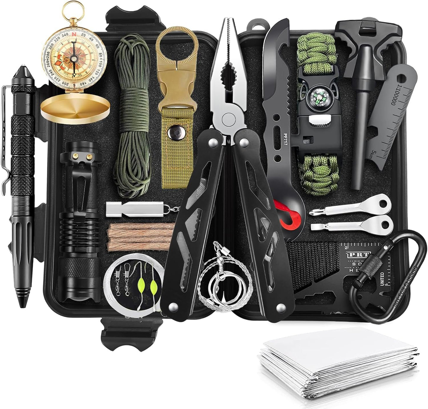 Dusor Father Day Dad Gift Ideas 21 in 1 Survival Kit, Father‘s Day Gifts from Daughter Wife Son, Dad Gifts for Fathers Day, Camping Essentials Gifts for Men Husband Stepdad, Father's Day Hunting Gifts