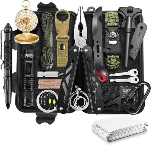Dusor Father Day Dad Gift Ideas 21 in 1 Survival Kit, Father‘s Day Gifts from Daughter Wife Son, Dad Gifts for Fathers Day, Camping Essentials Gifts for Men Husband Stepdad, Father's Day Hunting Gifts