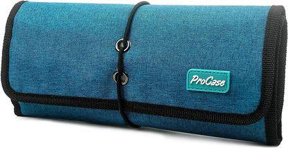 ProCase Travel Bag for Electronic Accessories, Small Gadget Case for Charger, USB Cable, SD Memory Card, Earphone, Flash and Hard Disk