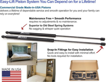 Queen-Size Do It Yourself Murphy Wall Bed Hardware Kit - Vertical Bed Cabinet