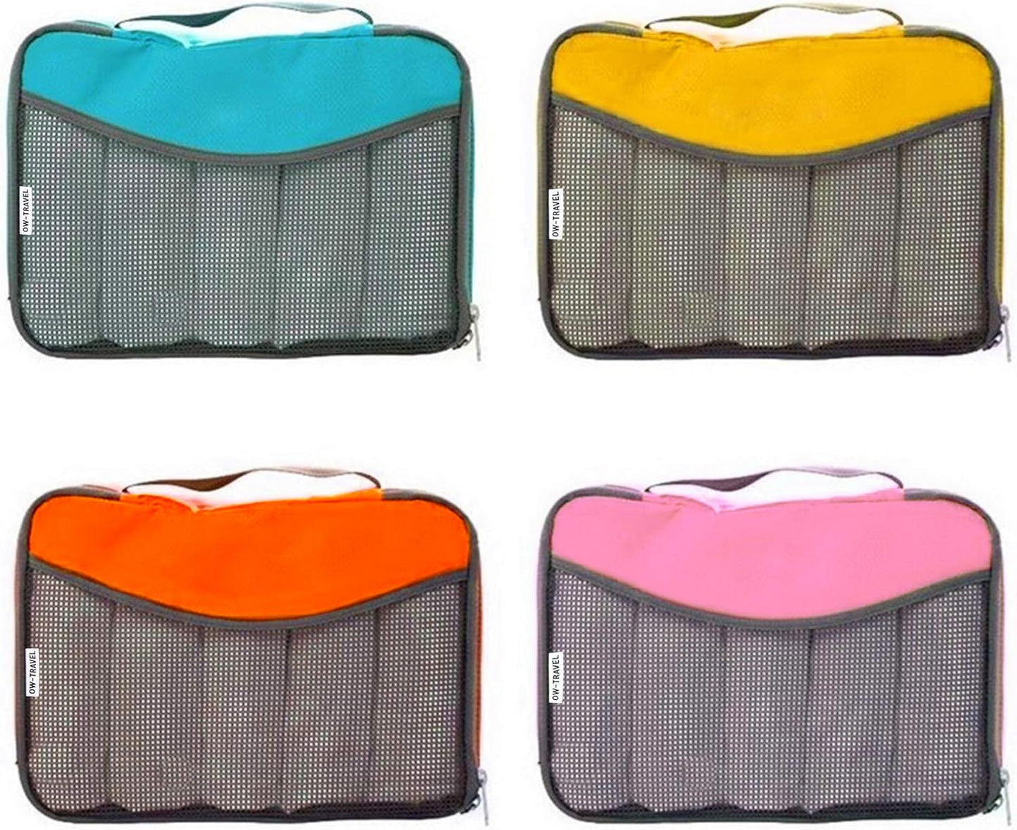 OW-Travel Travel Organizer Suitcase Set, Suitcase Organizer, Storage Bags for Suitcases. Packing Cubes Set Organizer Suitcase, 1) Multi-coloured