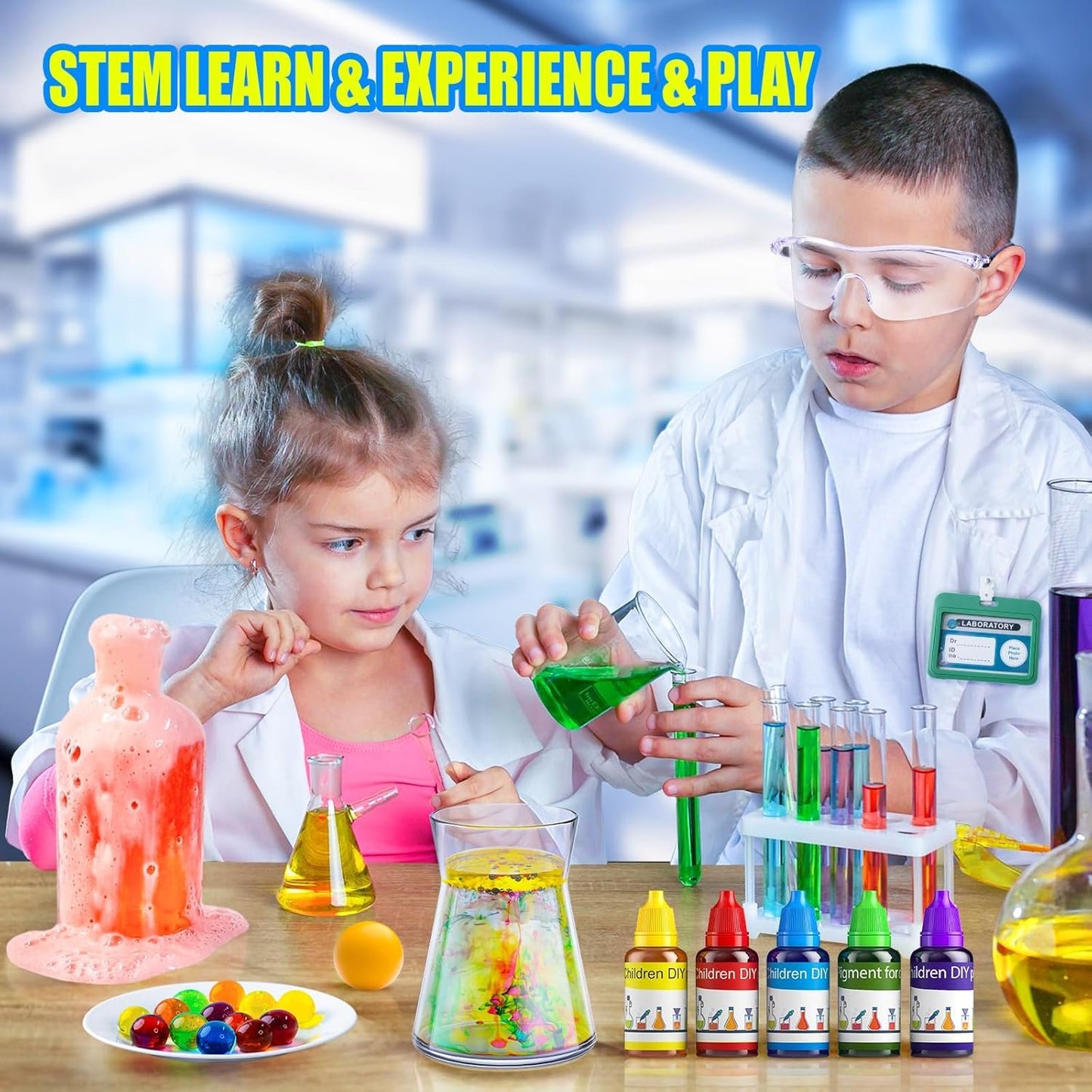 Science Kit for Kids, 90 Science Lab Experiments, STEM Activities Scientist Toys Gifts for Age 4 5 6 7 8 9 10-12 Years Old Boys Girls, Chemistry and Physics Set Toys Educational Learning Set