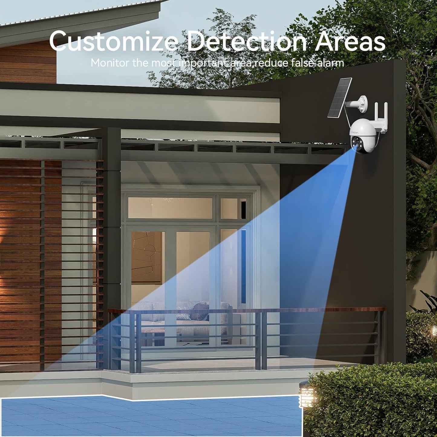 TMEZON 4MP Battery Operated Outdoor Security Camera Wireless Can be Compatible with Base Stations MZ-E1-W300 Eseecloud APP