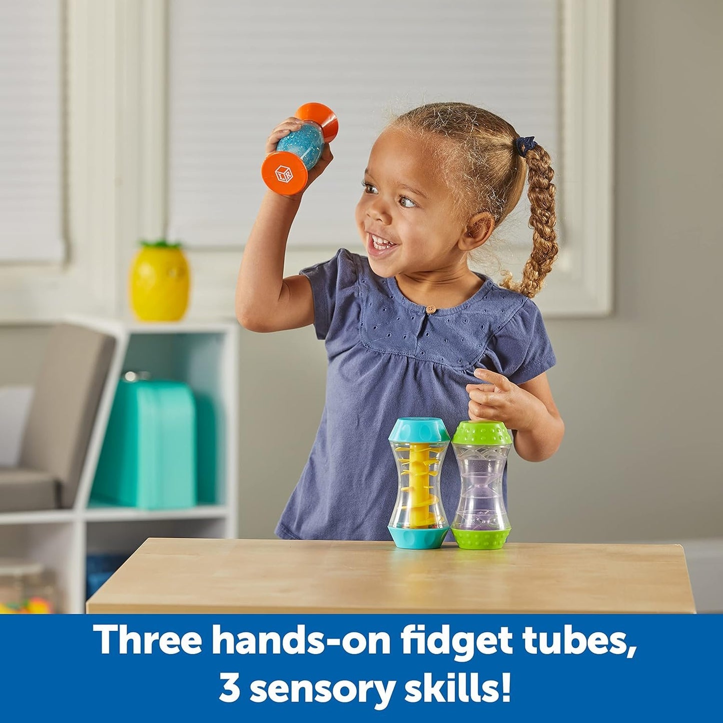Learning Resources Sensory Trio Fidget Tubes, 3 Pieces, Ages 3+, fine Motor Skills, Sensory Toys for Toddlers, Sensory Toys for Children, Speech Therapy Materials, Fidget Toys, Sensory Tubes