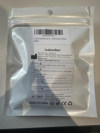 Issimober Pack of 2 Oil Burner Wick for Lamp Berger, Air Control Catalytic Burner Wick, Room Air Improve Aromatherapy (Silver)