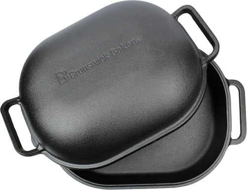 Brunswick Bakers Cast Iron Bread Baking Pan, Size 39 x 26 cm Black
