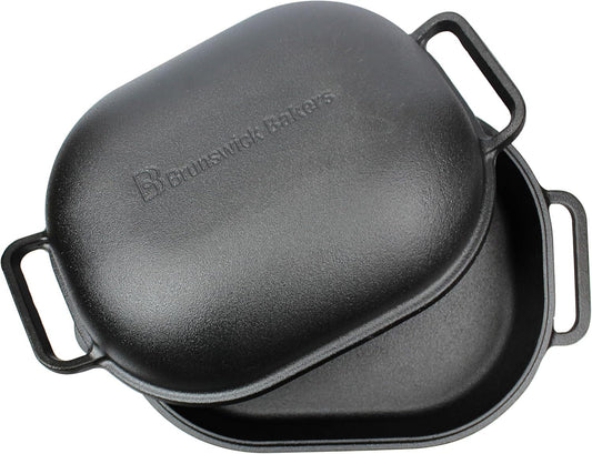 Brunswick Bakers Cast Iron Bread Baking Pan, Size 39 x 26 cm Black