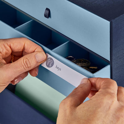 All-in-One Desk Organizer-Office Supplies Organizer-Desk Caddy-Important Document Storage-for Cabinet, Countertop, Desk, Workspace - Holds Passport, Keepsakes, Gift Cards, Tax Receipts, School Forms Something Blue