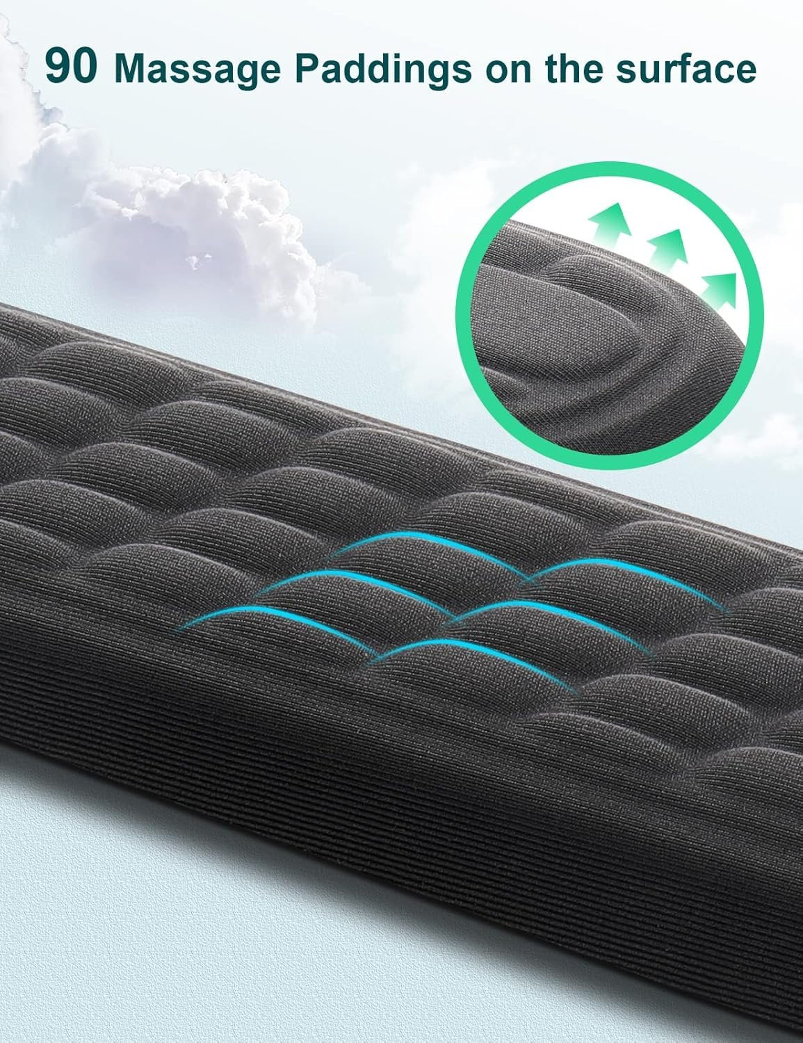 ENUSUNG Keyboard Wrist Rest Gel Memory Foam Wrist Rest Set for Keyboard and Mouse, Ergonomic Wrist Pad Support for Office, Gaming, Computer, Laptop, Mac - Black