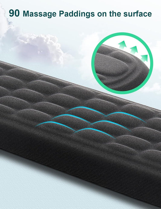 ENUSUNG Keyboard Wrist Rest Gel Memory Foam Wrist Rest Set for Keyboard and Mouse, Ergonomic Wrist Pad Support for Office, Gaming, Computer, Laptop, Mac - Black