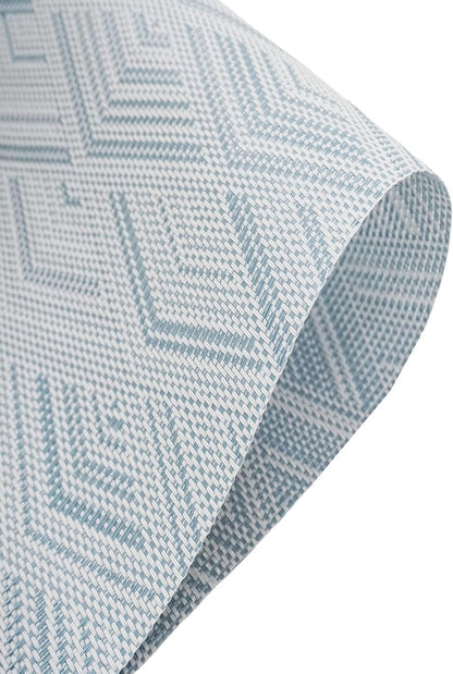 Dainty Home Diamonds Blue Heat Resistant Table Placemats - Durable, Anti-Slip, Eco-Conscious, Easy to Clean Polyester Blend - Excellent Decoration for Modern Homes - 12" x 18" Placemats Set of 6
