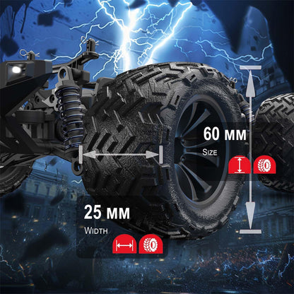 DEERC RC Cars 9310 High Speed Remote Control Car for Adults Kids 30+MPH, 1:18 Scales 4WD Off Road RC Monster Truck,Fast 2.4GHz All Terrains Toy Trucks Gifts for Boys,2 Batteries for 40Min Play