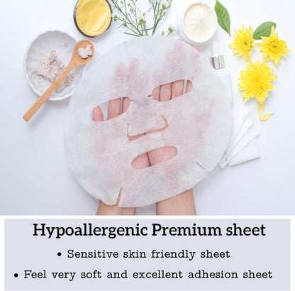 MEAROSA Facial Sheet Mask Korean SkinCare premium Quality Vitamin C Collagen Essence Sensitive skin(8 Sheet Variety pack)