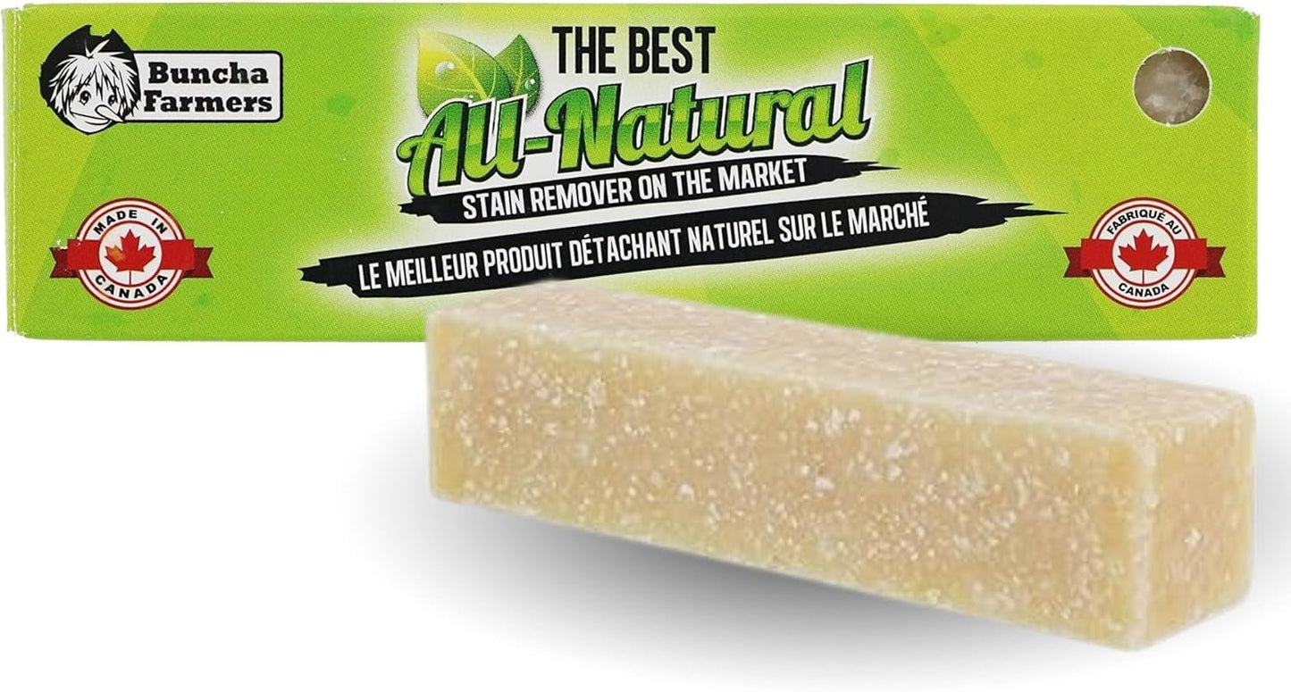 Buncha Farmers All Natural 100% Biodegradable Environmentally Friendly Stain Remover Stick Made in Canada (3 Pack)
