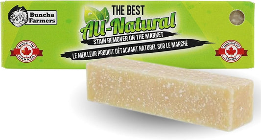 Buncha Farmers All Natural 100% Biodegradable Environmentally Friendly Stain Remover Stick Made in Canada (3 Pack)