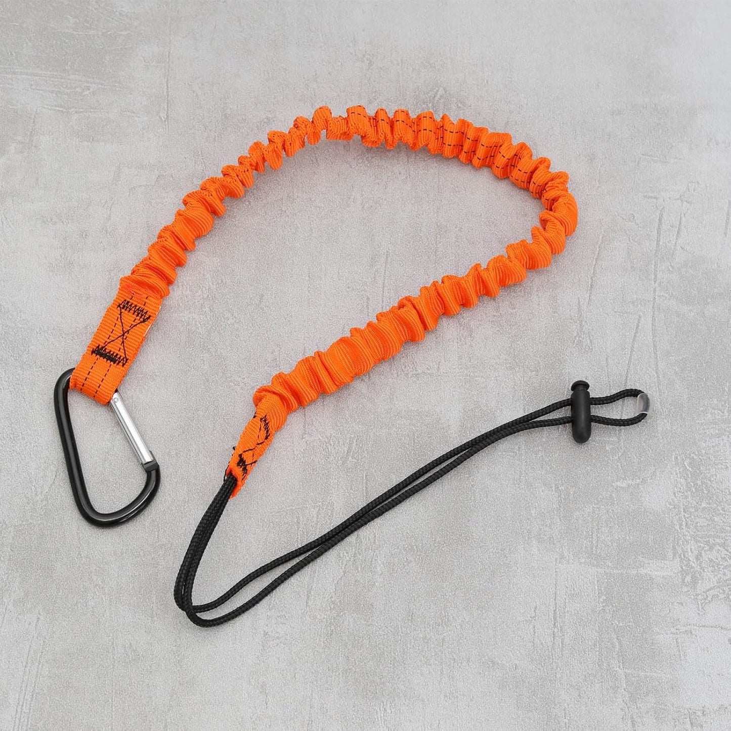 OTOTEC 3pcs Tool Safety Rope Work-at-Height Hardware Tool Spanner Rope Retractable Elastic Rope With Carabiner and Adjustable Loop End Tool Fall Arrest Safety Rope