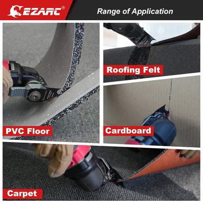 EZARC Oscillating Multi Tool Hook Knife Blade, 3PCS Multitool Saw Blades for Cutting Soft Materials Roofing Shingles, PVC Carpet and Cardboard