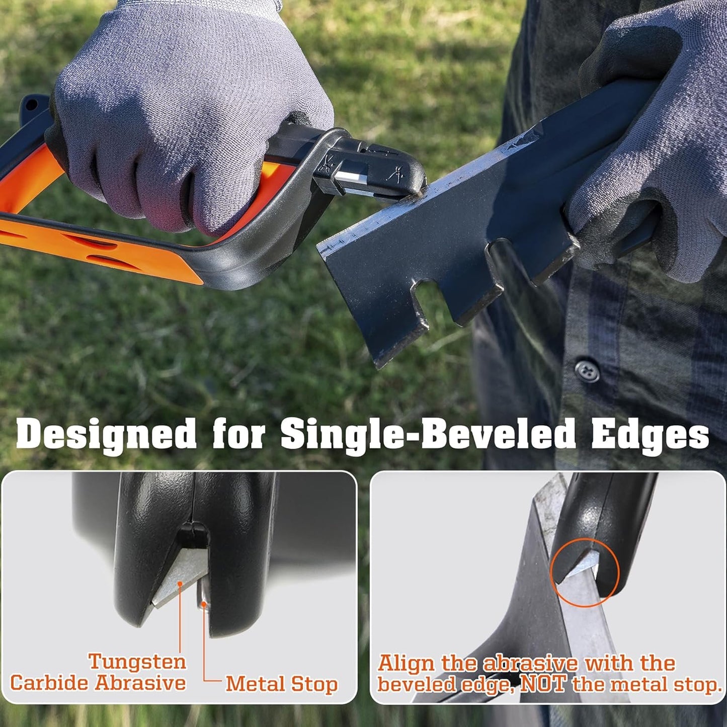 SHARPAL 103N All-in-1 Knife Garden Tool Multi-Sharpener for Lawn Mower Blade, Axe, Hatchet, Machete, Pruner, Hedge Shears, Scissors