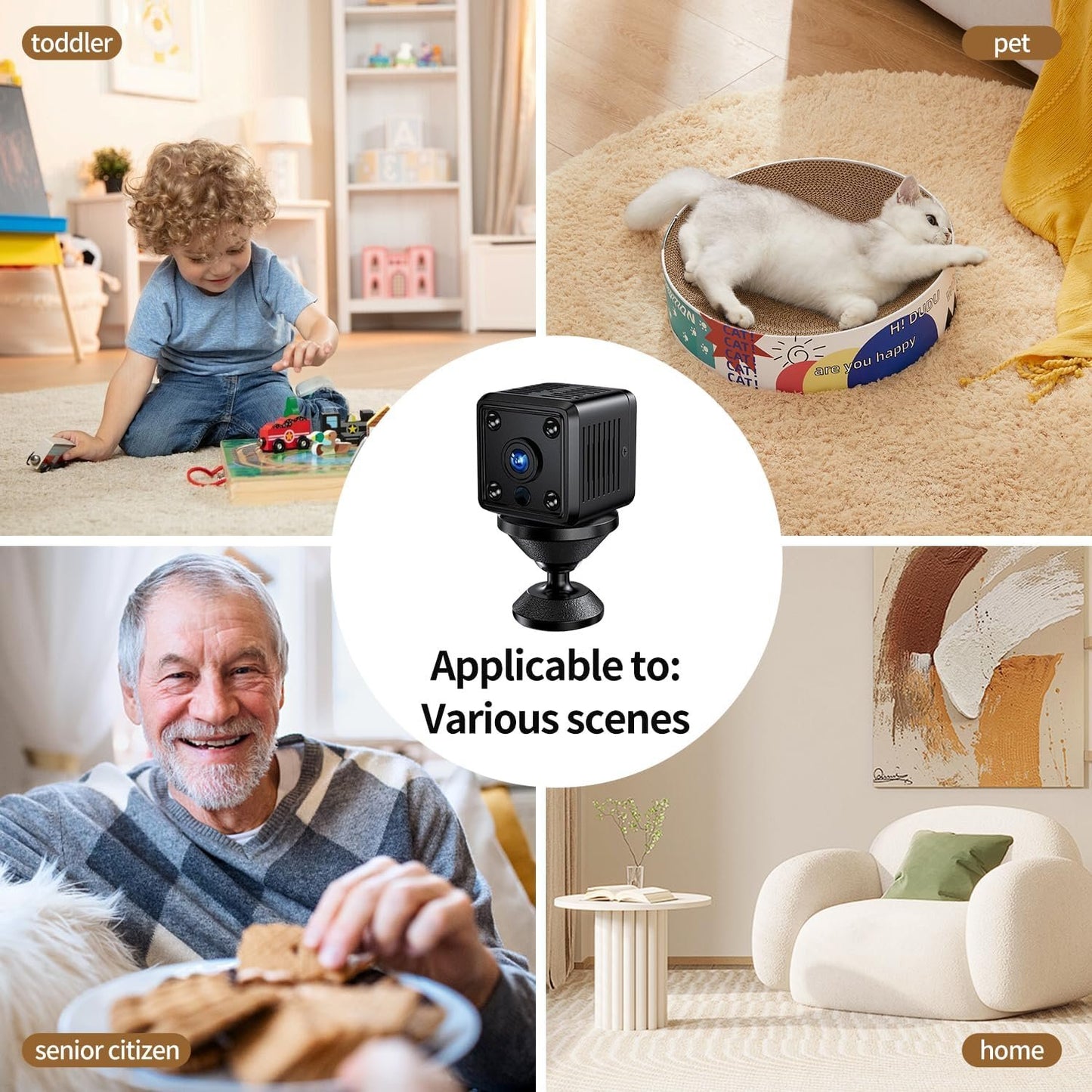 Hidden Camera - 1080P HD Security Camera with Phone App Alerts,Motion Detection and Night Vision for Outdoor Surveillance - Wireless Car Surveillance
