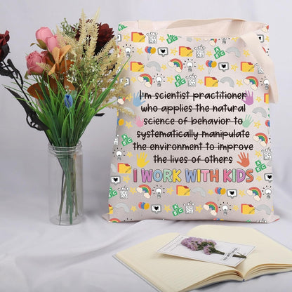 RBT Registered Behavior Tech Work With Kids Tote Bag School Autism Clinic SPED Para Gift