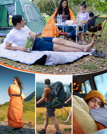 Sleeping Bag, Sportneer Sleeping Bags for Adults Kids 3 Seasons Warm Cold Weather Waterproof Lightweight Camping Sleeping Bag for Adults Kids Boys Girls Teens Camping Hiking Backpacking Outdoor Travel
