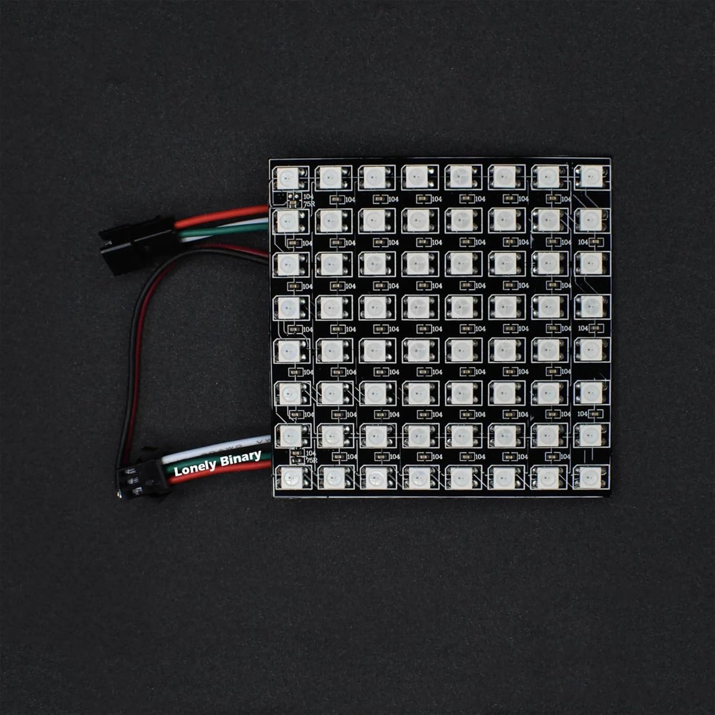 Lonely Binary 8x8 WS2812B RGB LED Matrix â€“ 64 Individually Addressable LEDs, Programmable Panel for Arduino, ESP32, Raspberry Pi, DIY Lighting Projects (8x8 RGB LED Matrix (64 Pixels))