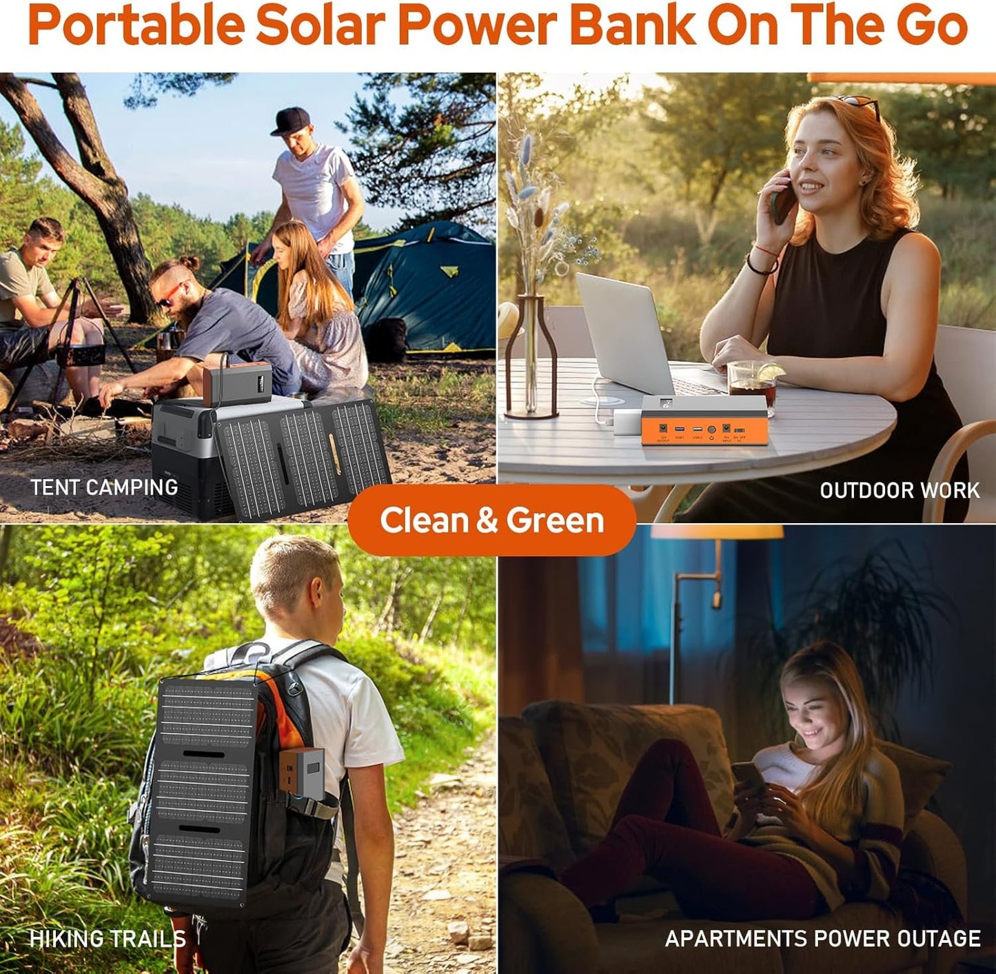 ZeroKor Portable Power Bank with AC Outlet, 65W/110V Portable Laptop Charger Battery Bank, 24000mAh/88.8Wh Power Pack External Battery Pack,Backup Power Source for Outdoor Tent Camping Home Office