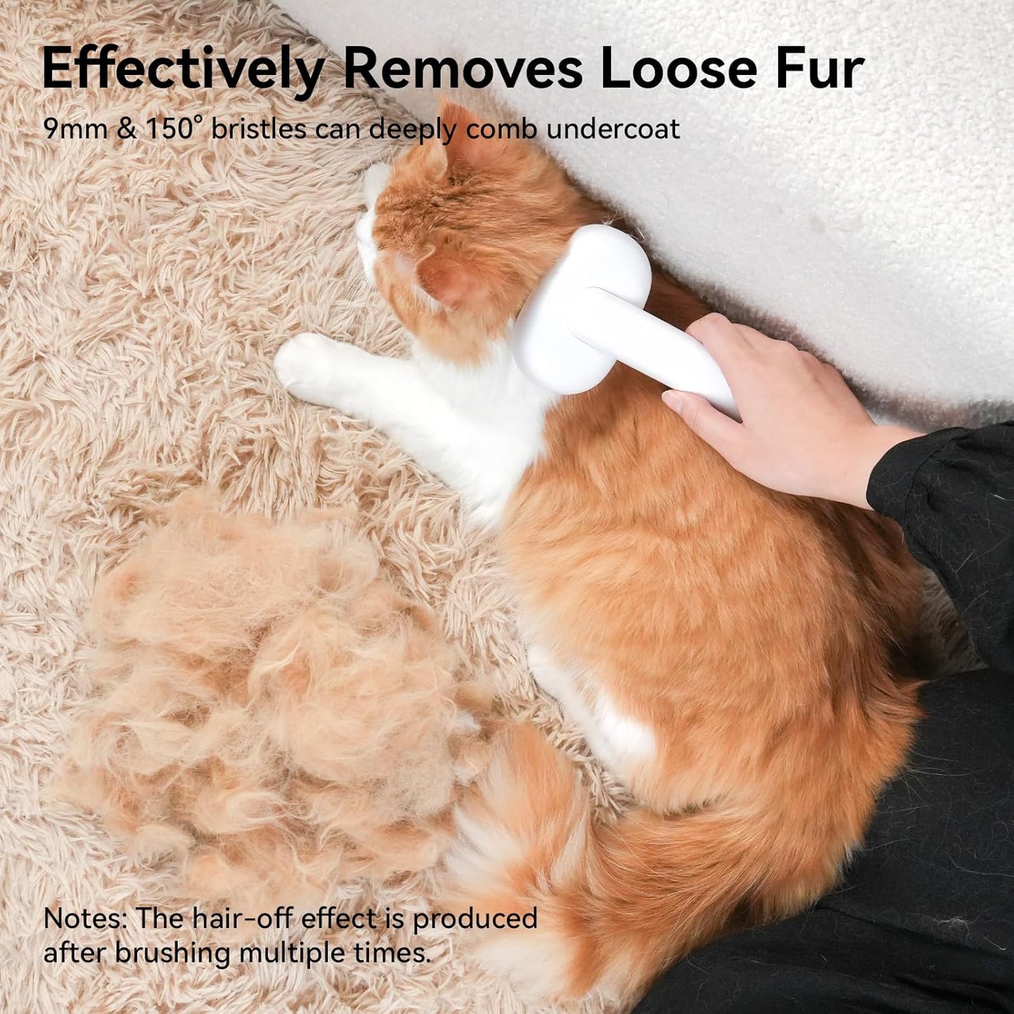 Cat Brush with Release Button, Cat Brushes for Indoor Cats Shedding, Cat Brush for Long or Short Haired Cats, Cat Grooming Brush Cat Comb for Kitten Rabbit Massage Removes Loose