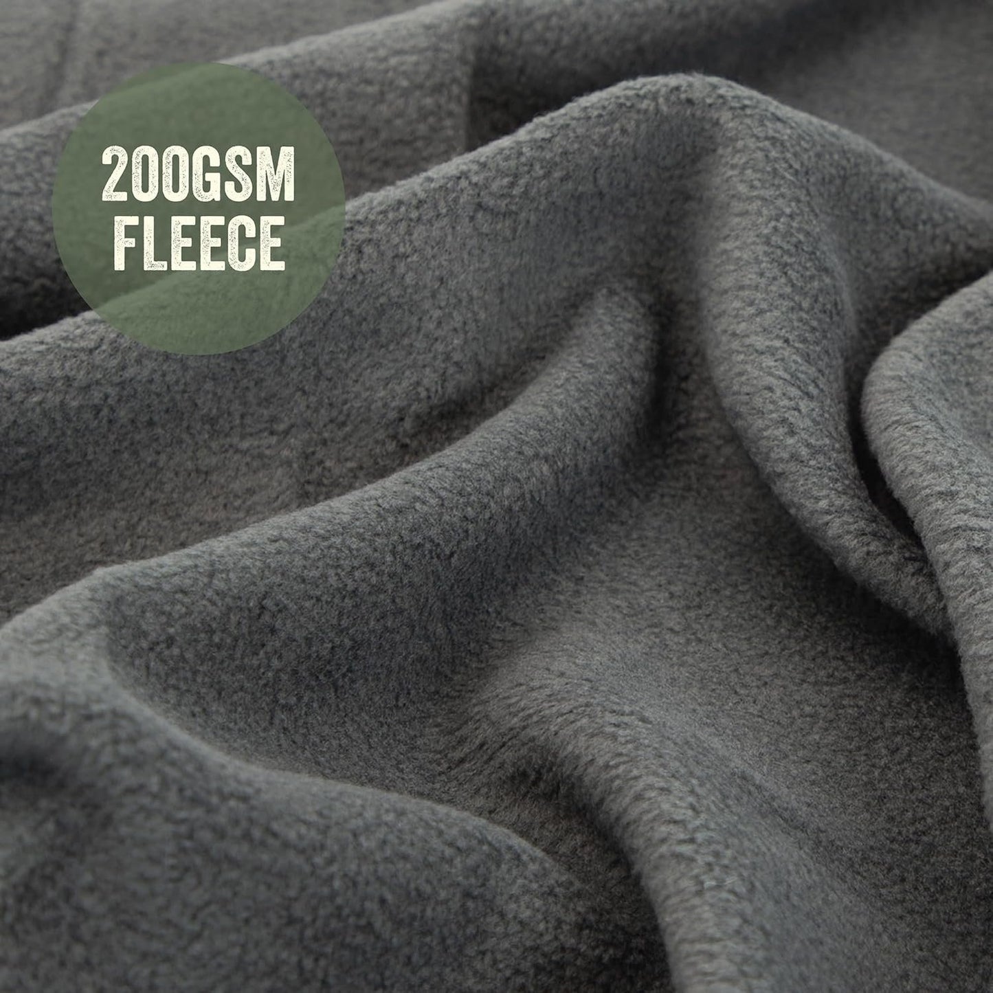 Milestone Camping 24680 Thermal Polar Fleece Blanket/Charcoal Colour / 150cm x 120cm / Great for The Campsite, Caravan Or Car