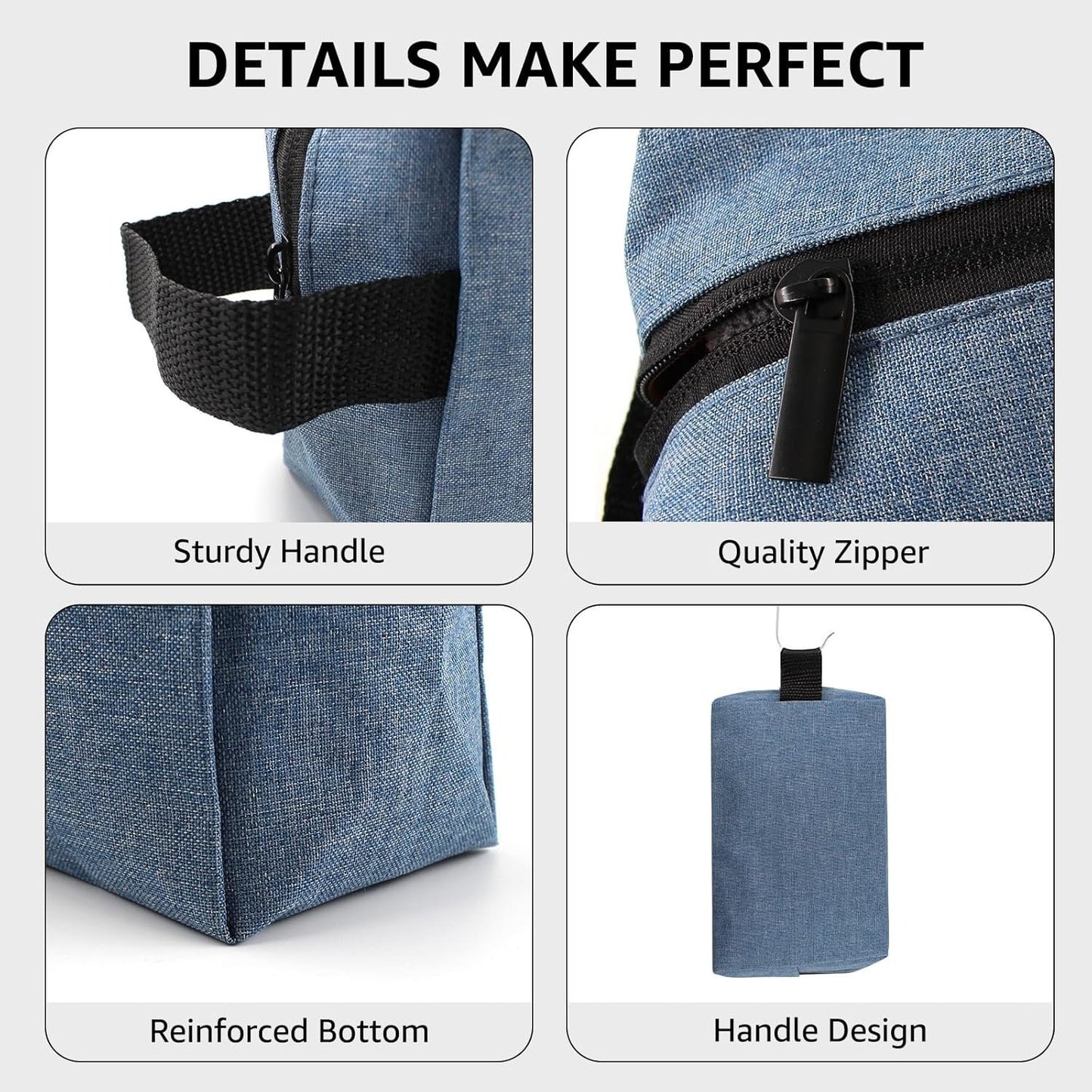 Vnezakl Toiletry Bag Makeup Cosmetic Wash Bag Organizer Travel Storage Hanging Pouch Portable Outdoor Durable Wear Resistant Waterproof Dacron Fabric