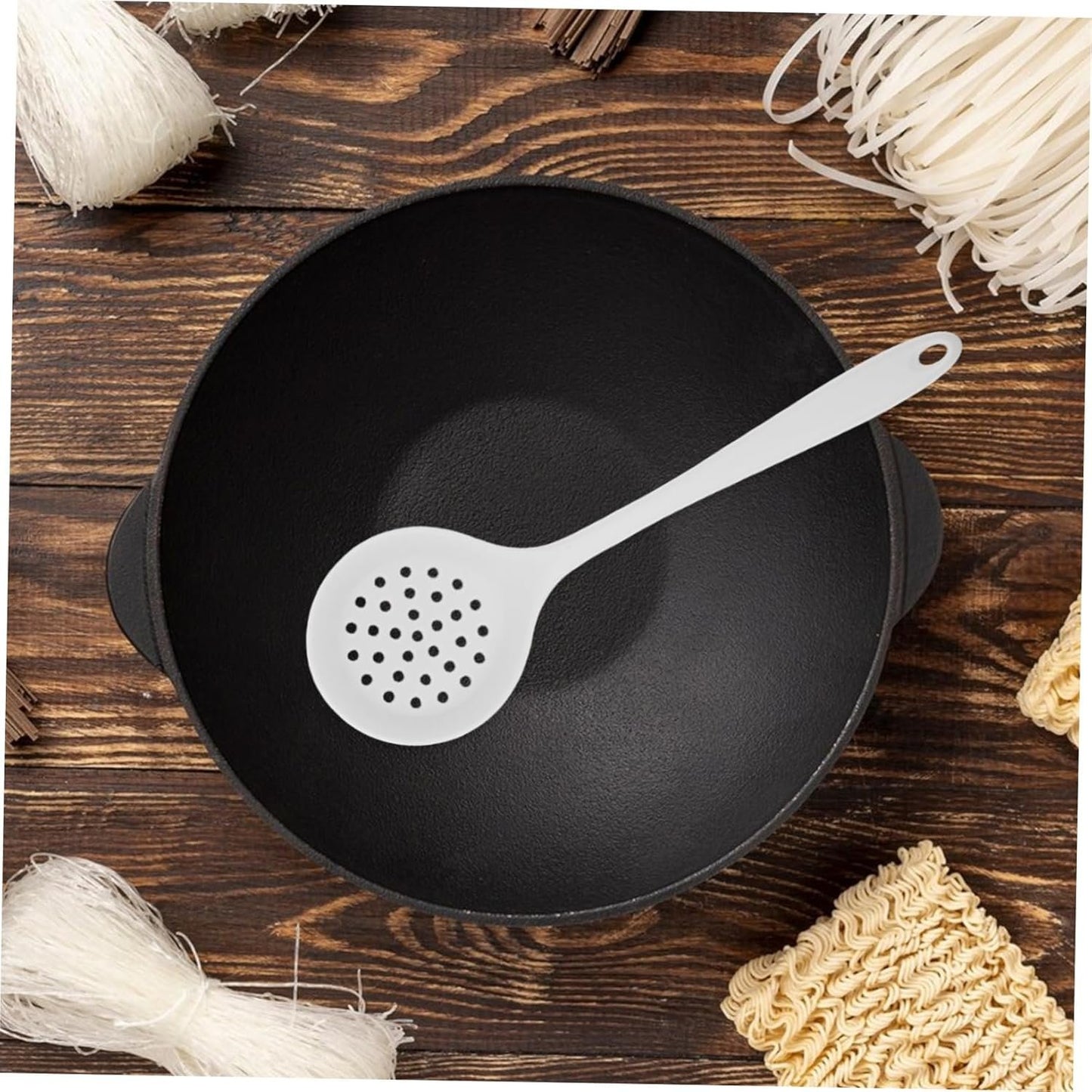 SOIMISS Recinzione Da Pesca in Silicone Caldo Utensili Da Cucina Notizia in Anticipo Gadget Da Cucina Cucinare Colino Per Cucchiaio Da Frittura Pentola Piccolo Filtro Bianca Gel Di Silice
