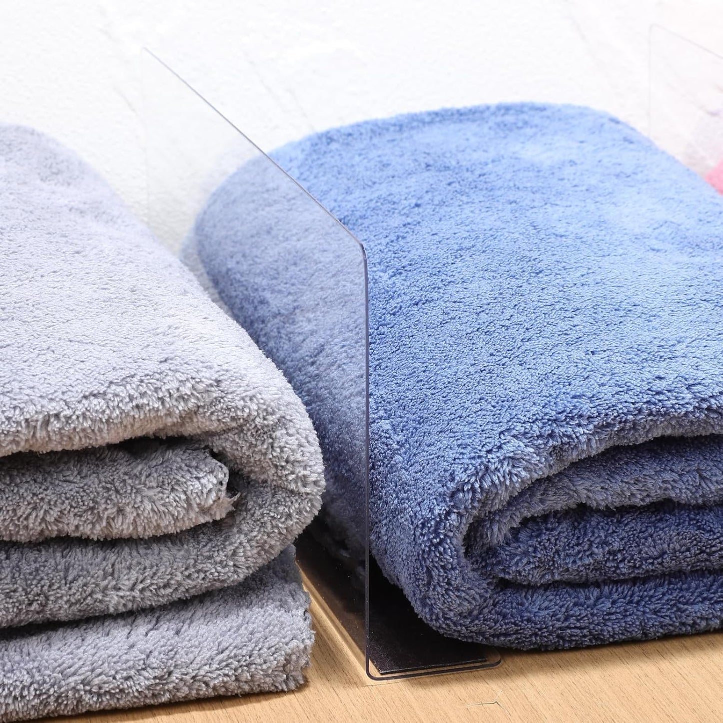 TOVINANNA Acrylic Shelf Dividers for Closet Organization: 6 Pack Tall Clear Shelves Separators for Clothing Adjustable Multi-function Divider