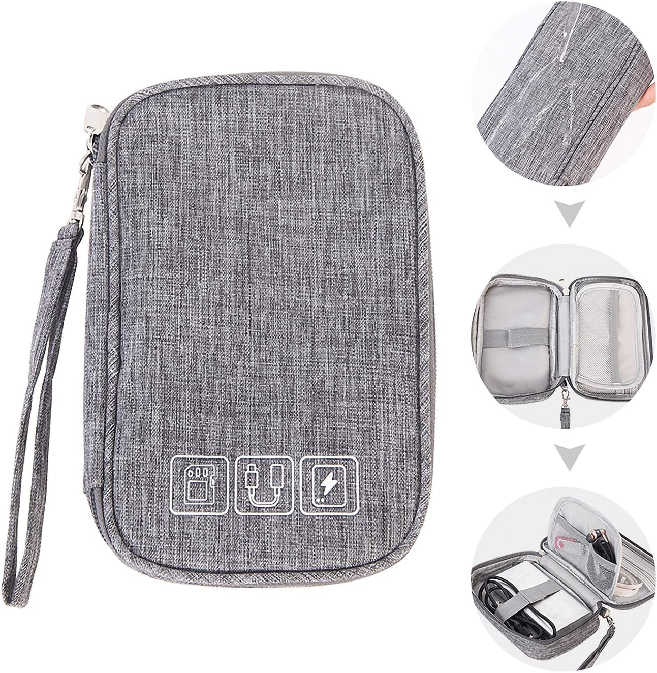 Ruyosn Cable Organizer Bag Waterproof Cable Bag Small Pocket for Hard Drives, Electronic Accessory