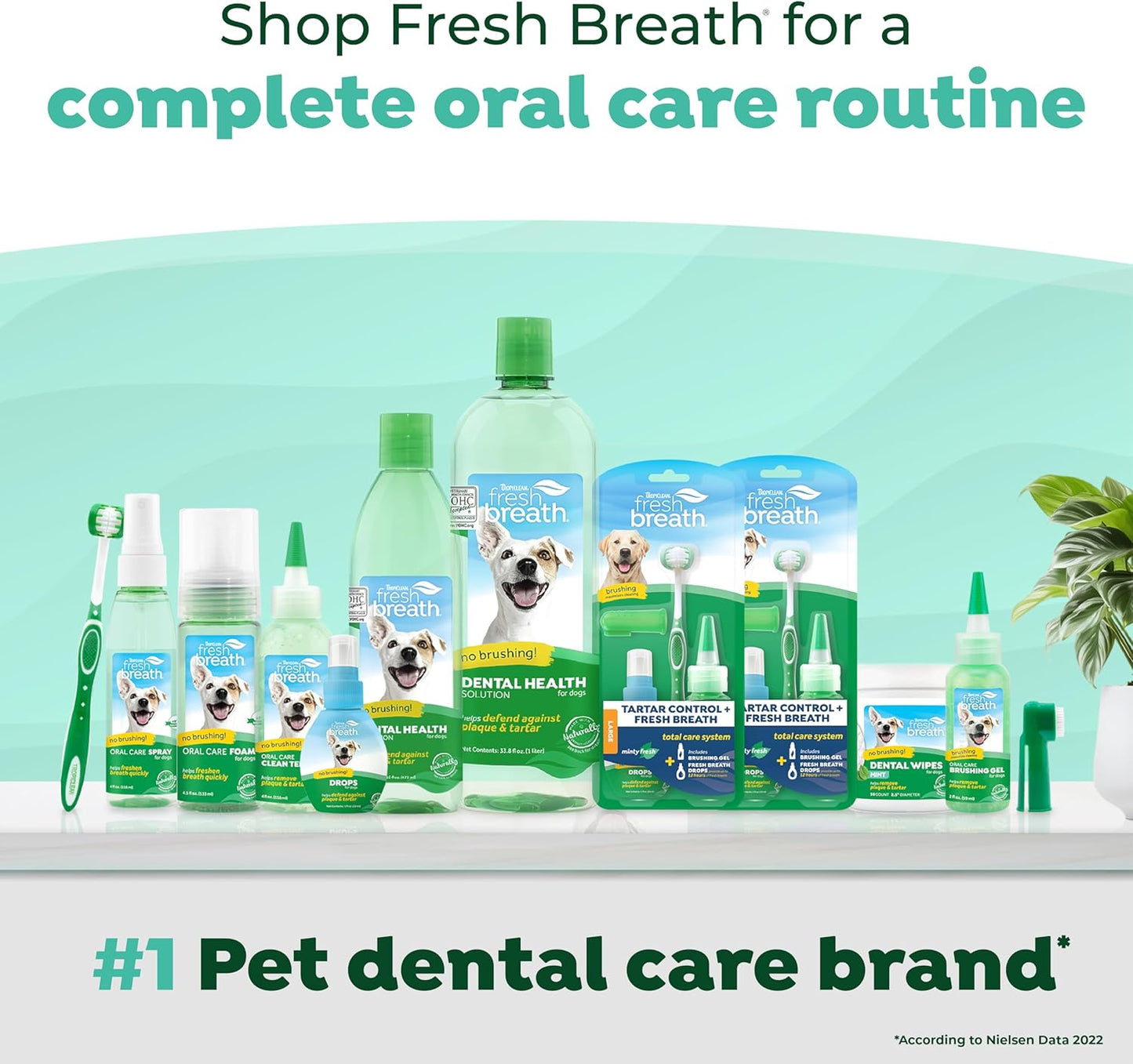 Tropiclean Fresh Breath by Dental Hygiene Gel for Dogs – Clean Teeth, Without Brushing – Against Plaque & Tartar – Original – 118 ml