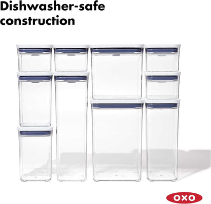 OXO Good Grips POP 2.0 4-Piece Mini Square Storage Container Set