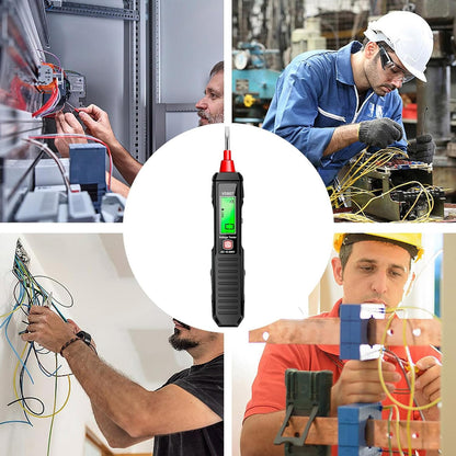 Voltage Tester, Contactless Circuit Checker, Digital Display Pen, 6.54 Inches, Voltage Monitor for Automotive, Home, Fridge, 12-300V AC, Electrical Safety Tool