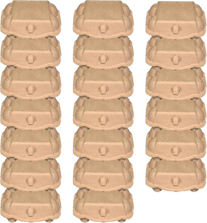 20Pcs Egg Cartons 6 Grid Reusable Paper Pulp Egg Carton with Lockable Lid for Storage, Delivery, Fridge, Kitchen Countertop