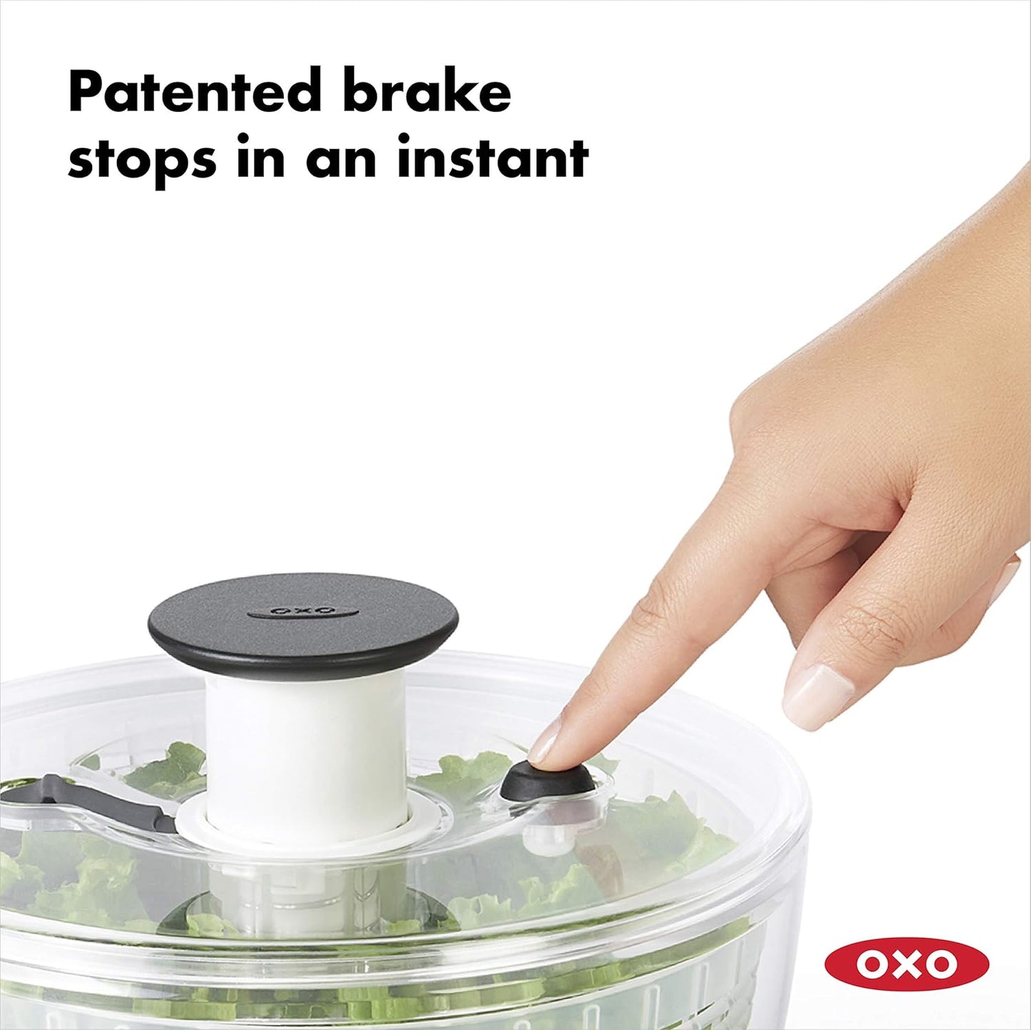 OXO Good Grips Salad Spinner, 4.0 Litre, Clear, Large