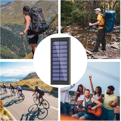 Solar Charger Power Bank, Mobile Phone Battery Pack, 10000mAh Portable Chargers, Lightweight External Power Supply, 5.59x2.64x0.63 Inches, for Outdoor Hiking Travel Camping Home
