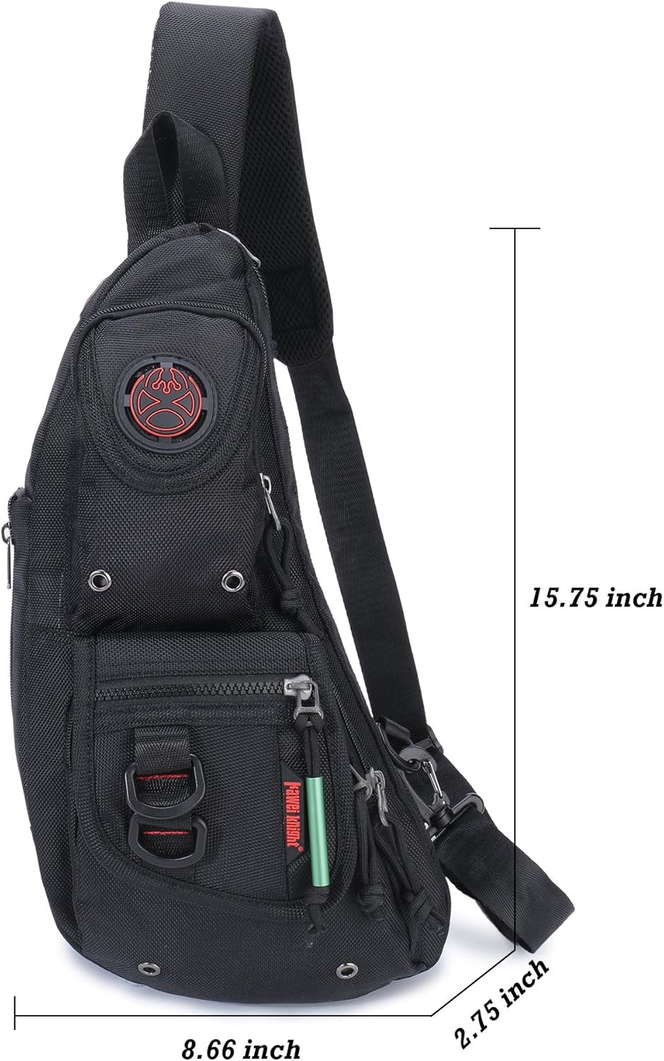 NICGID Sling Backpacks, Sling Chest Bags Shoulder Pack Crossbody Bags for Men Women Outdoor Travel (Black)