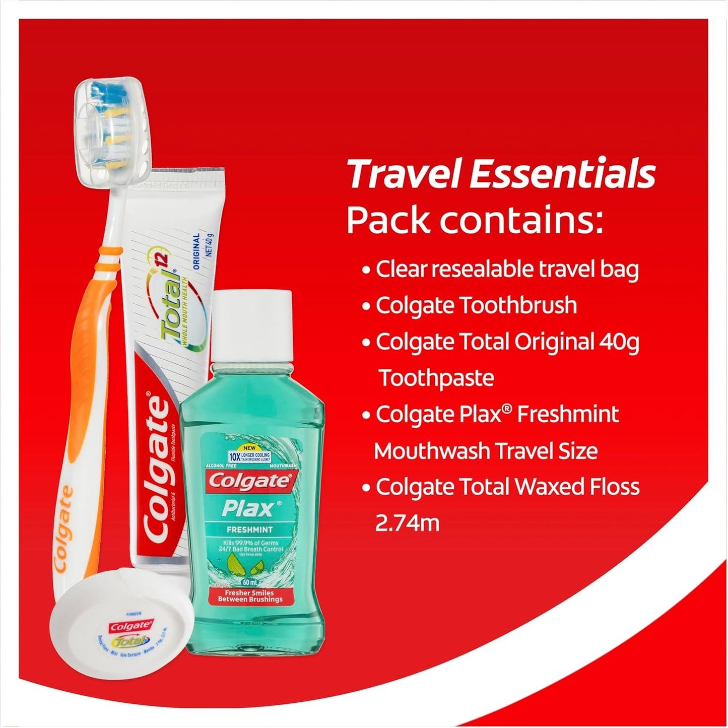 Colgate Oral Care Travel Essentials Kit 4-Piece Pack